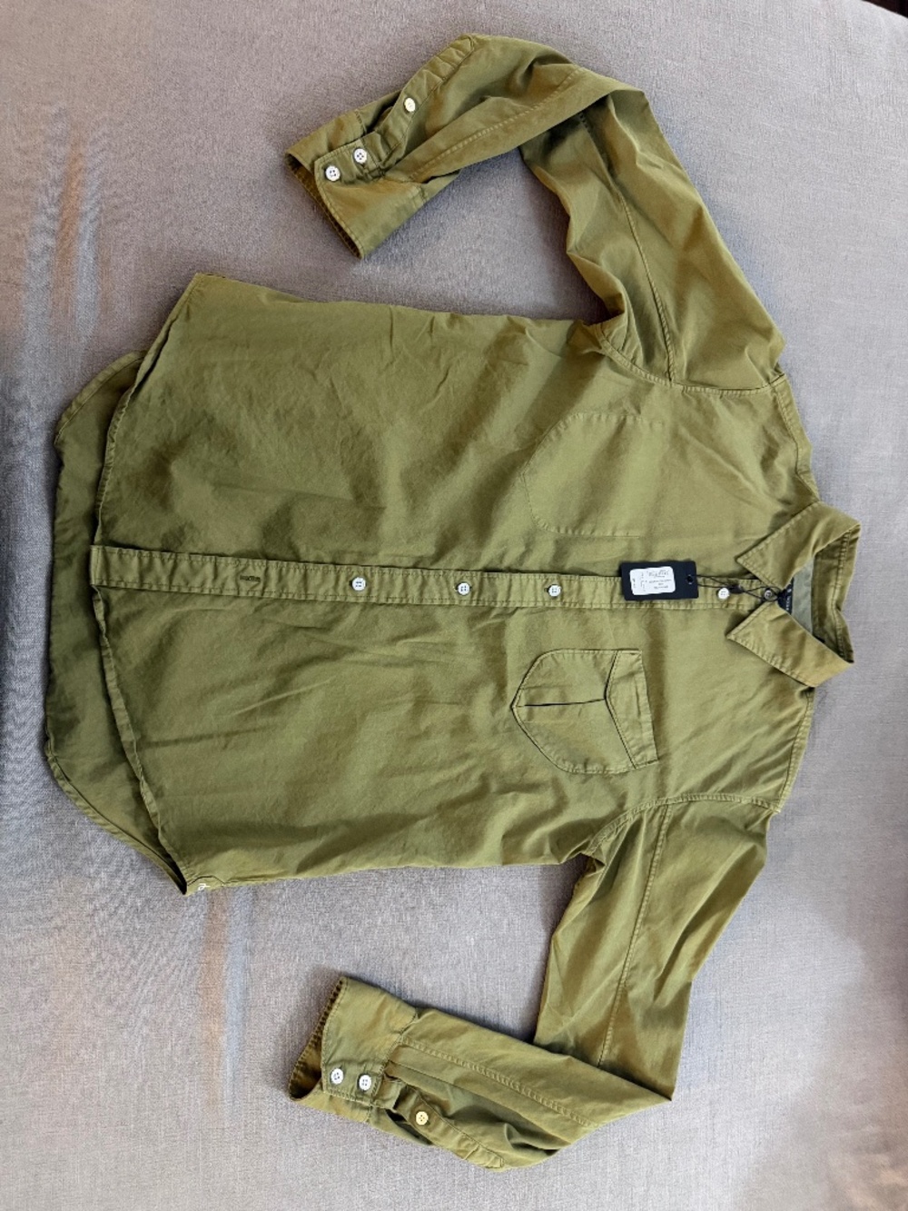 rag & bone Garment Dyed Arrow Shirt Men’s Medium Moss NWT